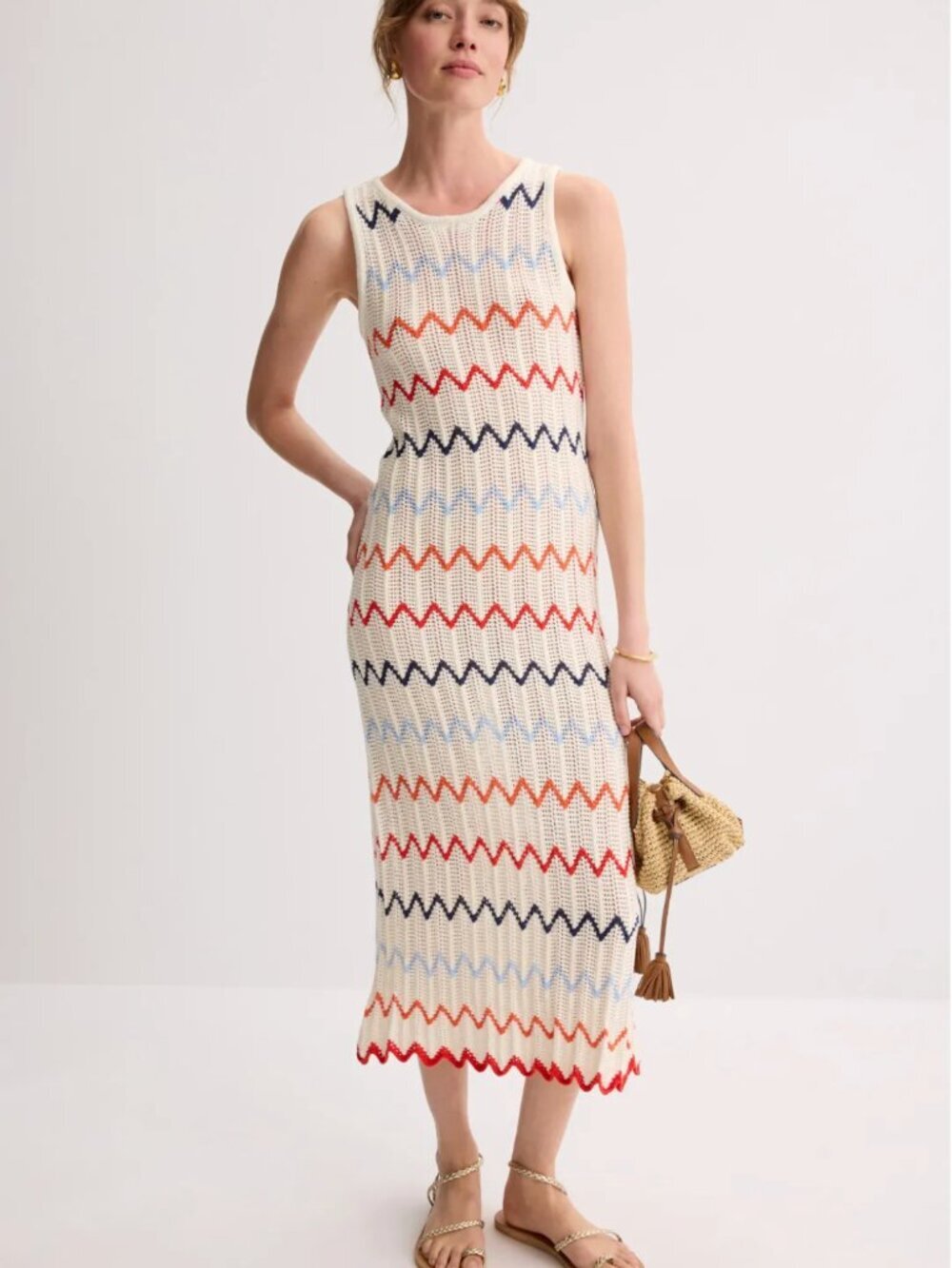 MINKPINK Calliope Sheer Knit Midi Dress size small